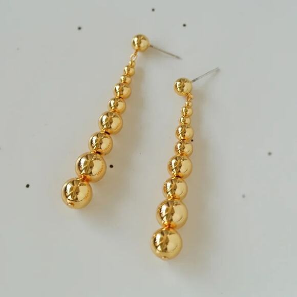 BOGO FREE GOLD BALL DROP EARRINGS - Picture 1 of 6